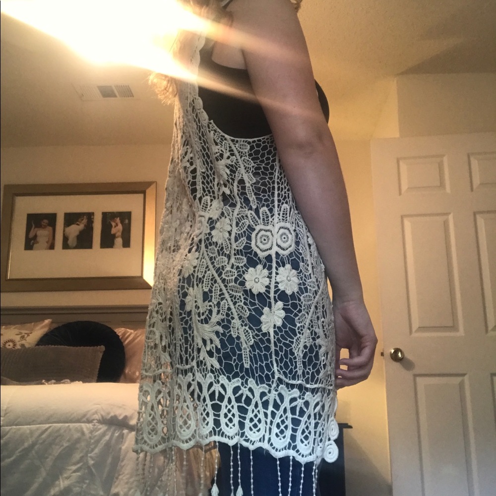 Crochet sleeveless cardigan!
